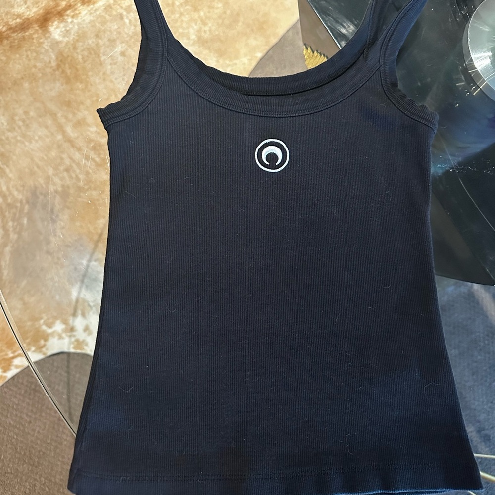 Marine Serre Black Sleeveless Tank